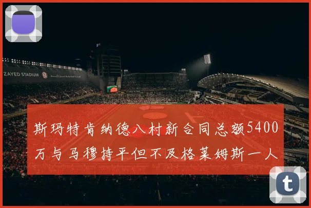 斯玛特肯纳德八村新合同总额5400万与马穆持平但不及格莱姆斯一人